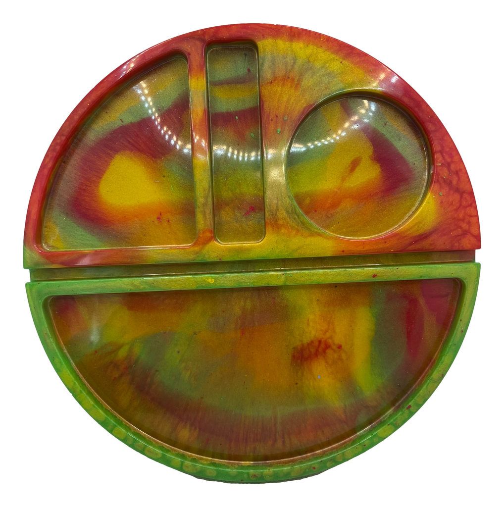 Round Sectioned Rolling Tray