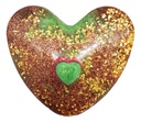Gold, Copper with Hints of Green Heart Trinket Box