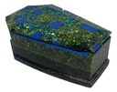 Blue Splotch Coffin Trinket Box