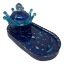 Deep Blue & Teal Tray and Trinket Crown