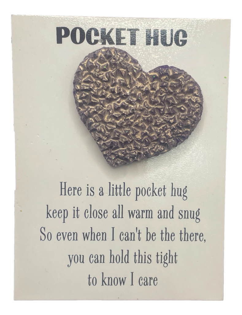 Soft Mauve Druxy Pocket Hug Heart