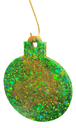 Green & Gold Glitter Ball Ornament