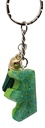 2-Tone Green Crown Keychain with Tassel Charm