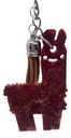 Gold Glitter Llama Keychain