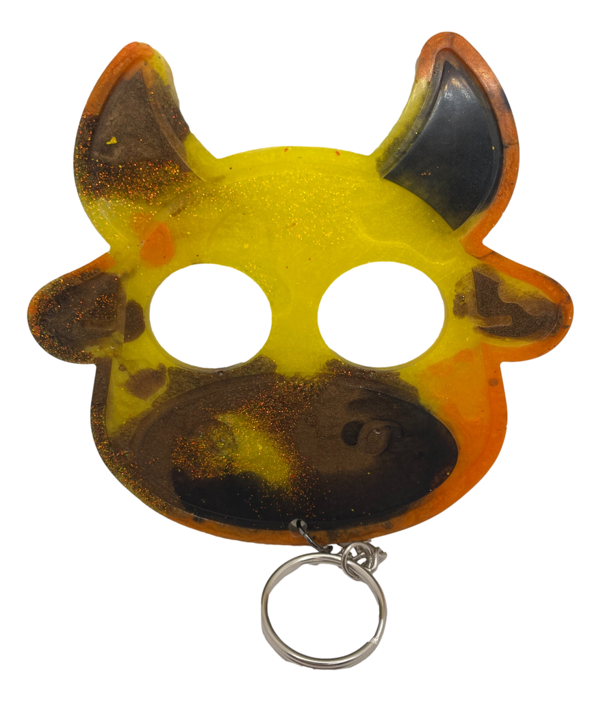 3-Tone Cow Self-Defence Keychain