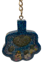 Blue & Teal  Paw Print Shaker Keychain