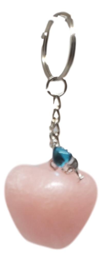 Pink Puff Heart Keychain