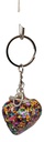 Party Glitter Heart Keychain