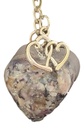 Purple Clam Shell Heart Keychain