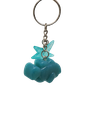 Dark Teal Clownfish Keychain with Starfish Charm