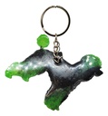 Black & Green Poodle Keychain