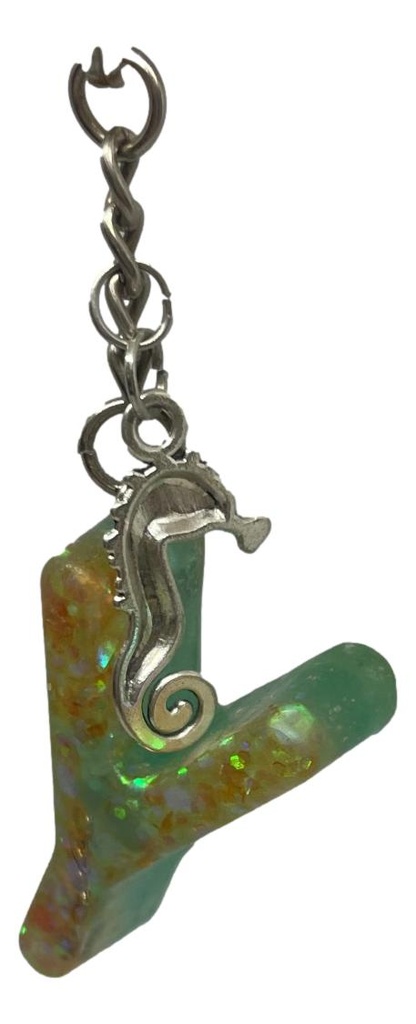 Ocean Themed Alphabet Keychain