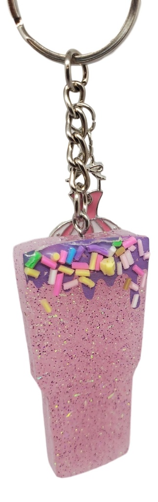 Sprinkles on Purple Cream Take-out Tumbler Key Chain