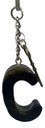 Black with Camouflage Green Alphabet Key Chain C