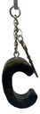 Black with Camouflage Green Alphabet Keychain