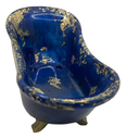 Stunning Blue & Gold Bathtub Soap Dish