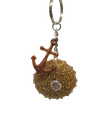 Gold Glitter Sea Urchin Keychain