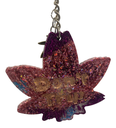All Glitter Don't Trip Pot Leaf Keychain