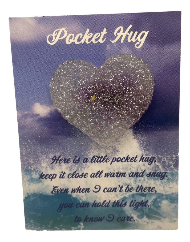 Soft Lavender Druzy Pocket Hug Heart