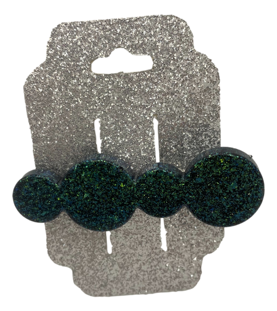 Green Circles Hair Clip