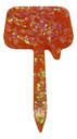 Brilliant Orange Glitter Plant Stake