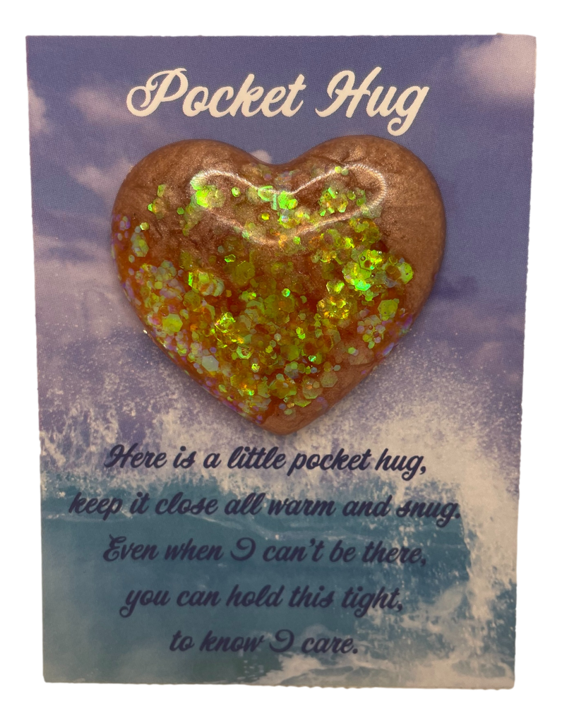 Glitter Pocket Hug Heart