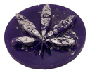 Silver & Purple Pot Leaf Phone Stand