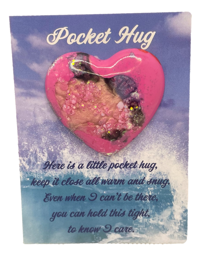 Gorgeous Pink Abstract Pocket Hug Heart