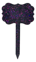Black with Pink/Purple Glitter Fancy Sign Stake