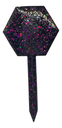 Black with Pink/Purple Glitter Stop Sign Plant Stake