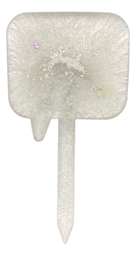 White Speech Bubble Plant Stake