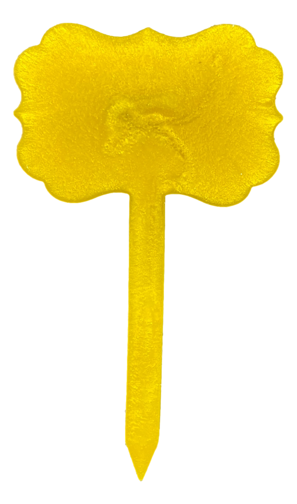 Yellow Fancy Sign Plant Stake