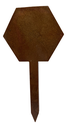 Chocolate Brown Stop Sign Plant Stake