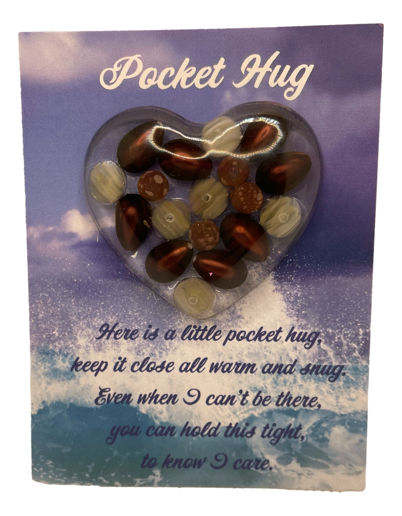 Beautiful Coral Glitter Pocket Hug Heart (copy)