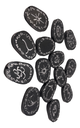 Black & Silver 14 Piece Resin Rune Set