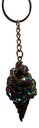 Sparkling Chocolate Ice Cream Cone Keychain