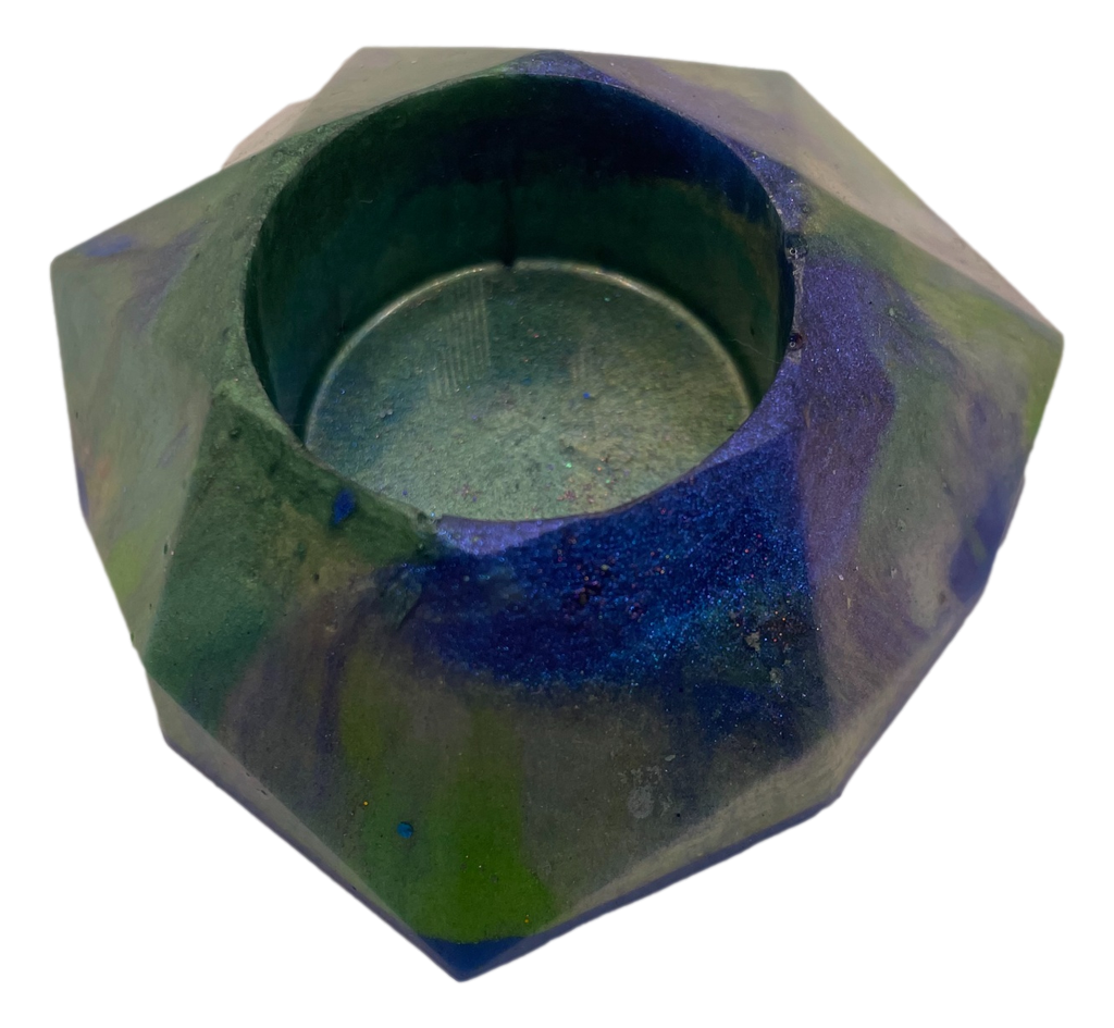 Multi-coloured Heart Resin Planter