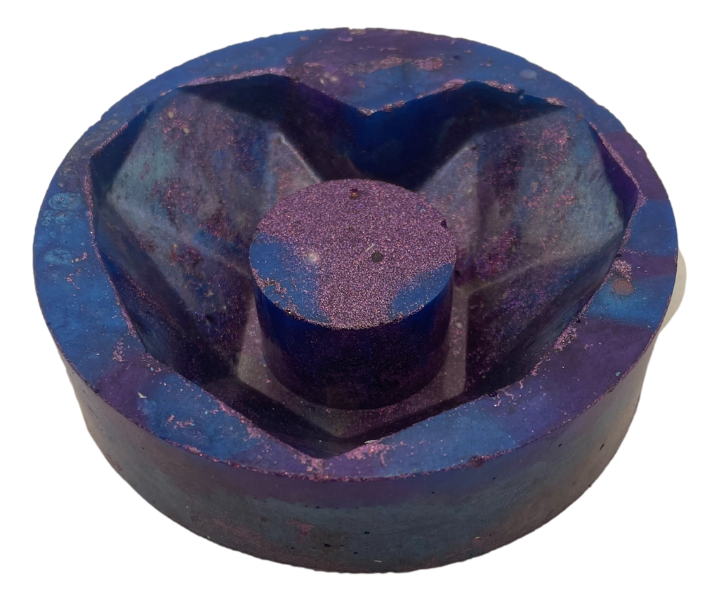 Blues & Purples Geometric Heart Planter