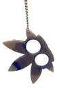 Blue, White & Grey Mix Pot Leaf Keychain