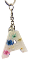 Floral Initial Keychain - White Background