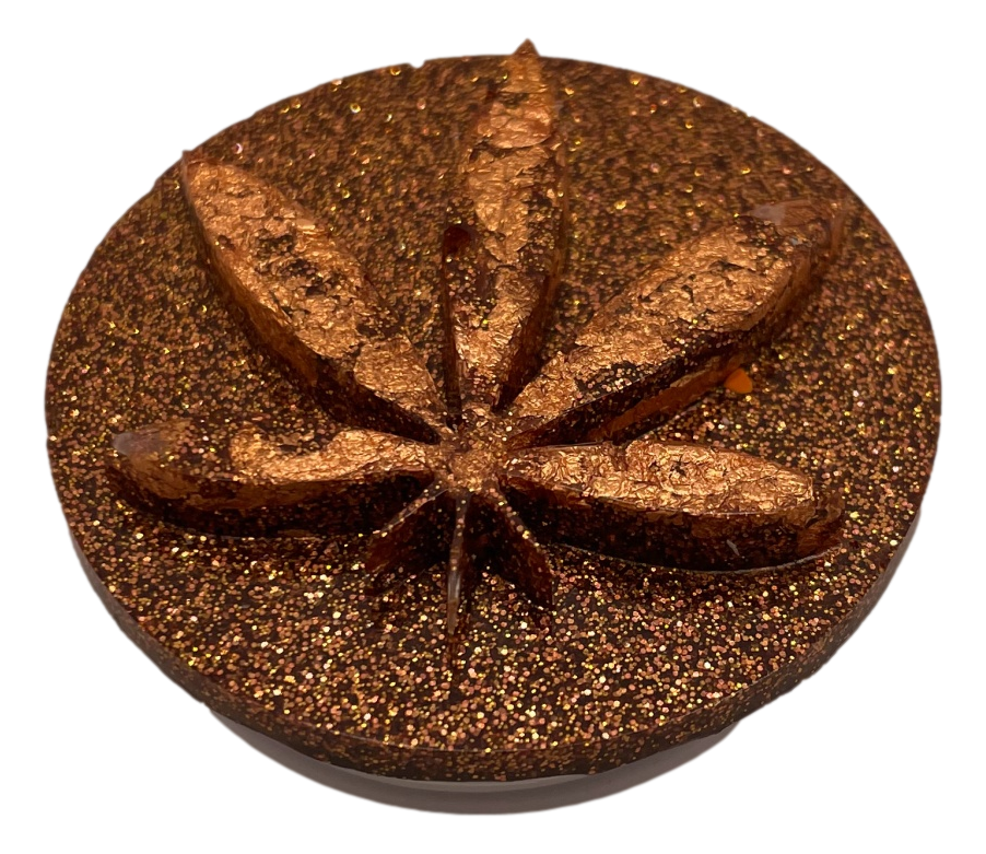 Copper on Copper Pot Leaf Phone Pop