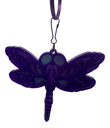 Pretty Purple Dragonfly Keychain