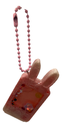 Pink & White Bunny Cell Phone Shaker Keychain