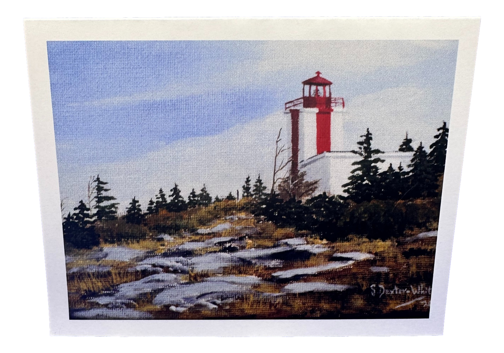 Point Prim Lighthouse Note Card - Original Acrylic Painting