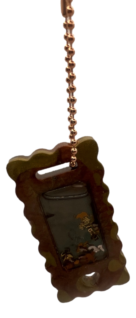 Copper & Gold Shaker Pendant Keychain