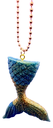 Blue, Green & Gold Mermaid Tail Keychain