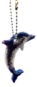 Blue & Silver Sparkling Leaping Dolphin Keychain