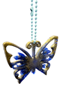Army Green/Blue Cut-out Butterfly Keychain