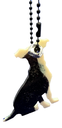 Black & Cream Dog Keychain