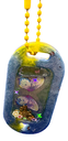 Blue & Yellow Shaker Pendant Keychain